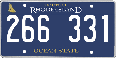 RI license plate 266331