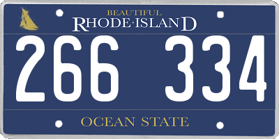 RI license plate 266334