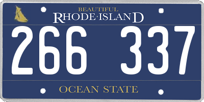 RI license plate 266337