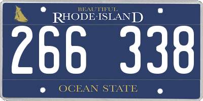 RI license plate 266338