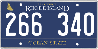 RI license plate 266340