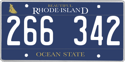 RI license plate 266342