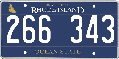 RI license plate 266343
