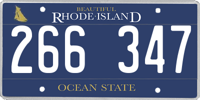 RI license plate 266347