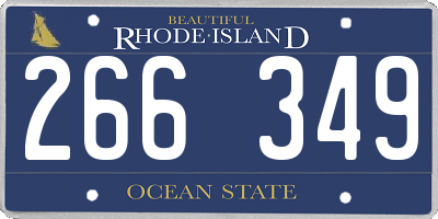 RI license plate 266349