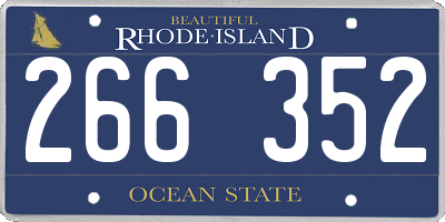 RI license plate 266352