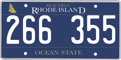 RI license plate 266355