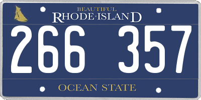 RI license plate 266357