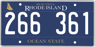 RI license plate 266361