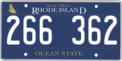 RI license plate 266362