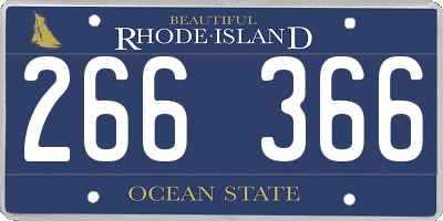 RI license plate 266366