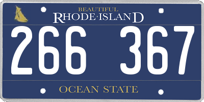 RI license plate 266367