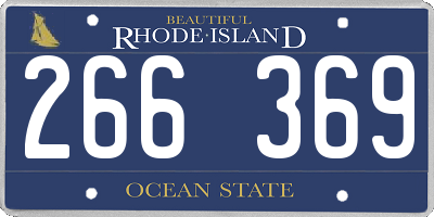 RI license plate 266369