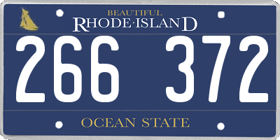 RI license plate 266372