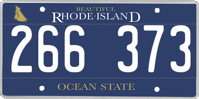 RI license plate 266373