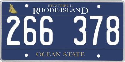 RI license plate 266378