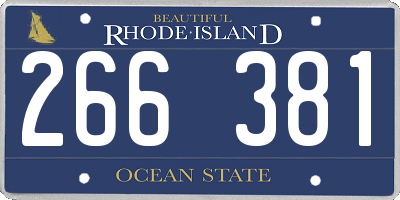 RI license plate 266381