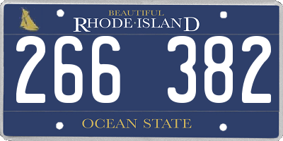 RI license plate 266382