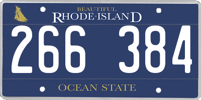 RI license plate 266384