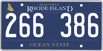 RI license plate 266386
