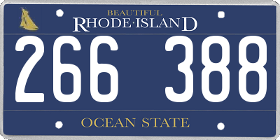 RI license plate 266388