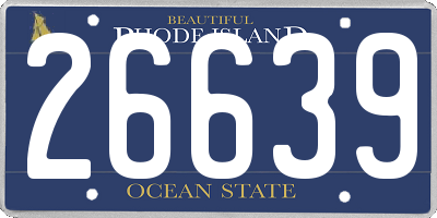 RI license plate 26639
