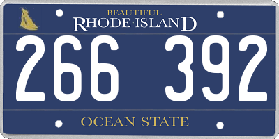 RI license plate 266392