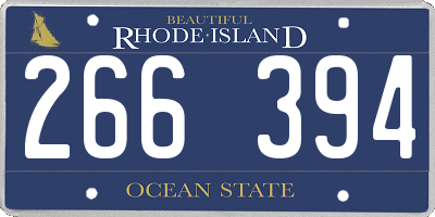 RI license plate 266394
