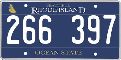 RI license plate 266397