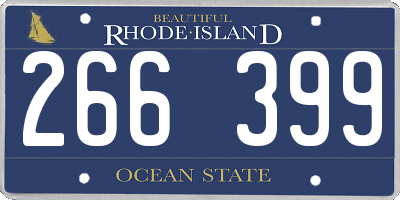 RI license plate 266399