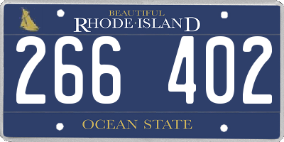 RI license plate 266402