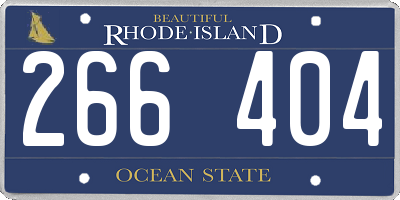 RI license plate 266404