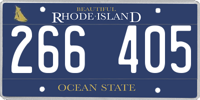 RI license plate 266405