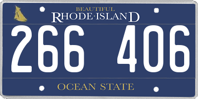 RI license plate 266406