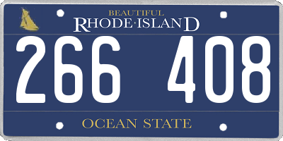 RI license plate 266408