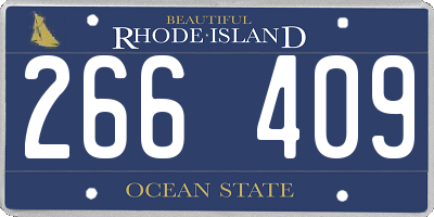 RI license plate 266409