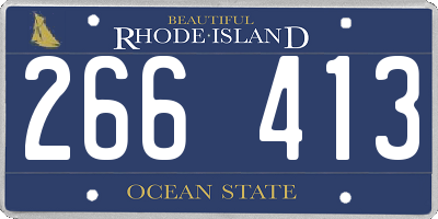 RI license plate 266413