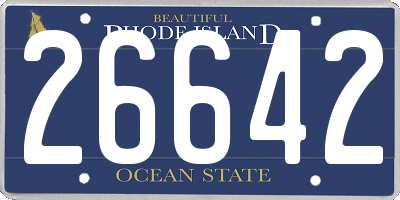 RI license plate 26642