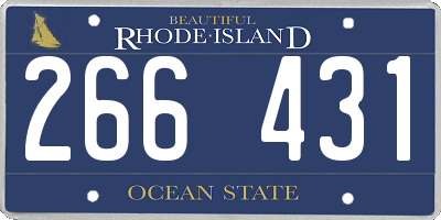 RI license plate 266431