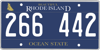RI license plate 266442
