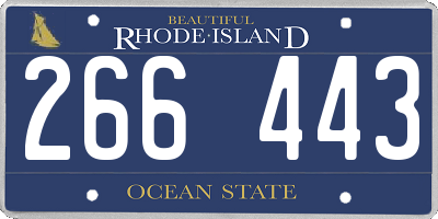RI license plate 266443