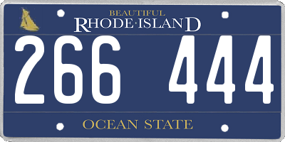 RI license plate 266444