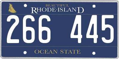 RI license plate 266445