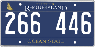RI license plate 266446