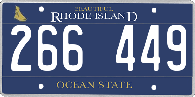 RI license plate 266449