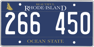RI license plate 266450