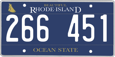 RI license plate 266451