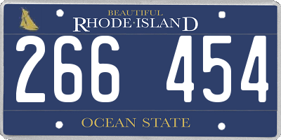 RI license plate 266454