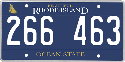 RI license plate 266463