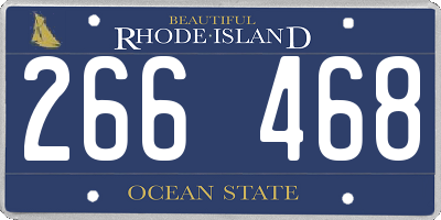 RI license plate 266468